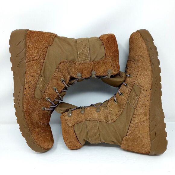 Rocky Mens 8" CXT Boots Sz 8.5 Coyote Brown Tan Military Tactical Combat Vibram - Picture 8 of 11